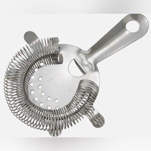 WINCO Stainless Steel 4-Prong Bar Strainer - Sealed